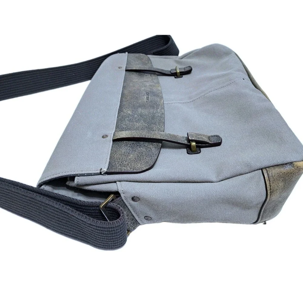 TIMBUK2 Distilled Messenger Canvas Leather Trim Padded Laptop Bag Size Medium